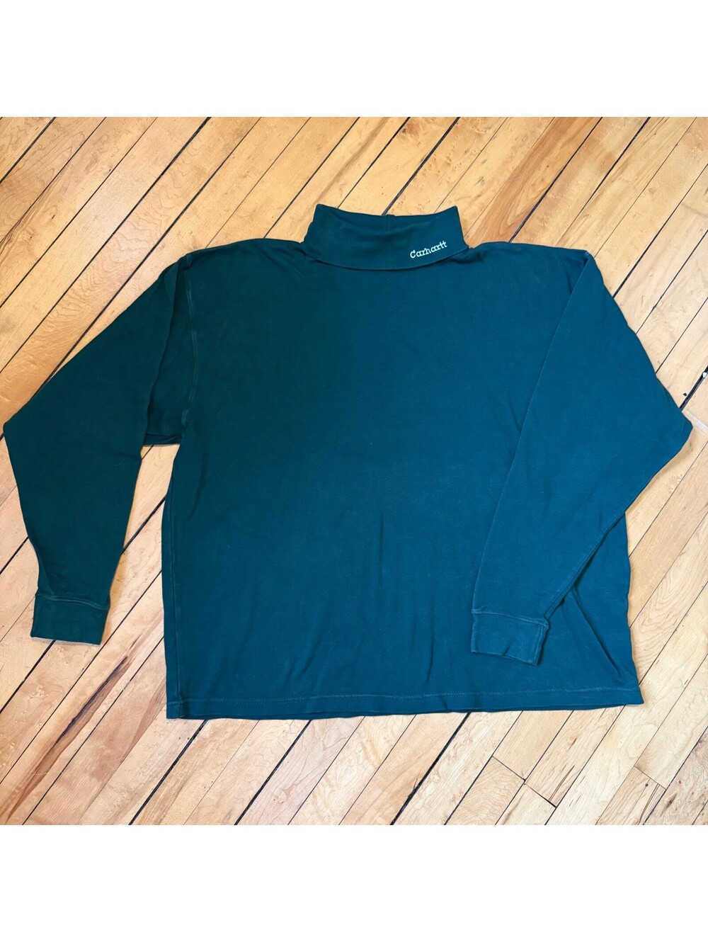 Vintage 90s Carhartt Turtleneck Pullover Green Mens Large